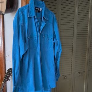Wrangler Blue Lightweight Denim Shirt Jacket